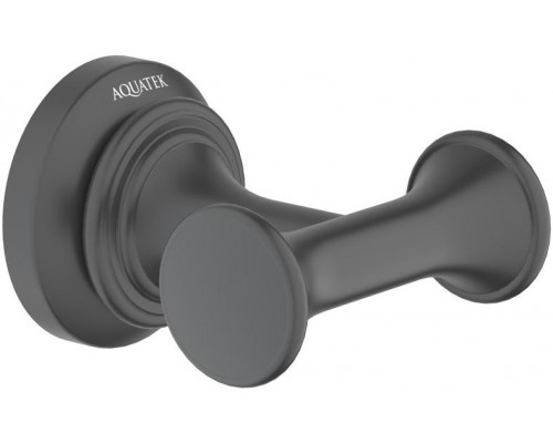 AQ4502MB КЛАССИК крючок двойной, матовый черный AQ4502MB