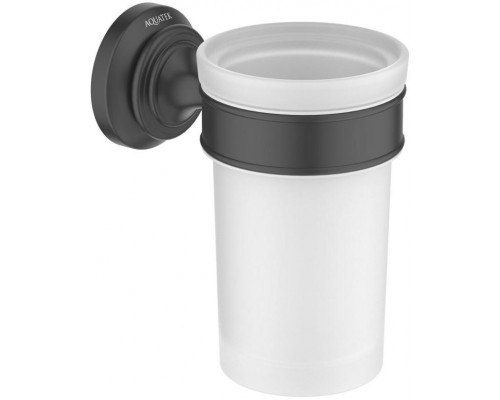 AQ4527MB КЛАССИК стакан с держателем, матовый черный AQ4527MB