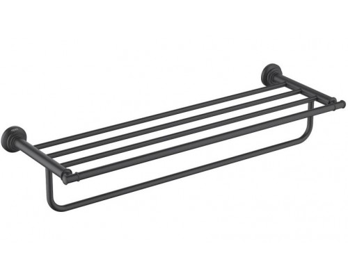 AQ4515MB КЛАССИК полка для полотенец, матовый черный AQ4515MB