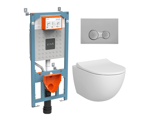 9830B003-7211 Комплект: Sento унитаз подвесной безободковый с тонким сидением МЛ+инсталляция 9830B003-7211