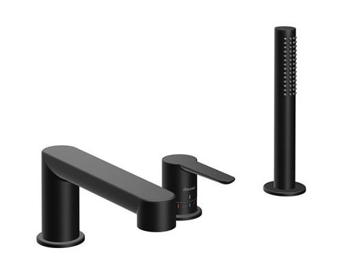 Смеситель врезной каскадный для ванн PU 026.20 черный X070186