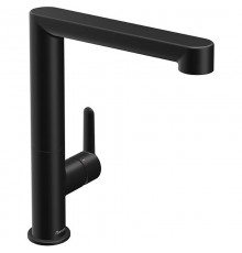 Смеситель кухонный с поворотным изливом без донного клапана PU 016.20 черный X070183