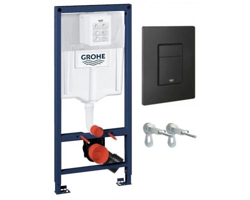 38811KF0 Solido 3 в 1 в сборе для подвесного унитаза, H=1.13 м (Rapid SL 38528001 + панель 38966KF0 (матовый черный) + компл креплений) 38811KF0