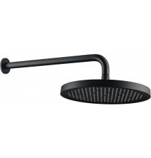 AQ2080MB круглый верхний душ настенный 260х20мм, матовый черный AQ2080MB