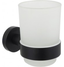 AQ4004MB ВЕГА стакан с держателем, матовый черный AQ4004MB