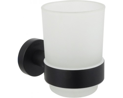 AQ4004MB ВЕГА стакан с держателем, матовый черный AQ4004MB