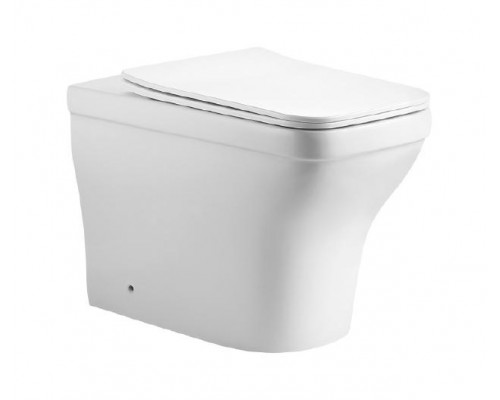 AQ1964-00 АМАДЕО Унитаз приставной безободковый 560365400 мм, тонкое сиденье с механизмом плавного закрывания, крепеж AQ1964-00