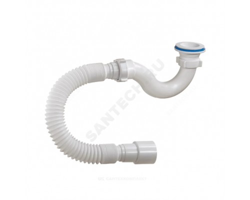 Сифон д/поддона труб 1 1/2"x40 гофр 40х40/50 пласт/сетка Орио А-72589