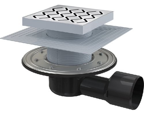 Сливной трап SN501 105х105/50 - stainless X01435