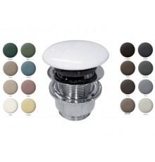 Донный клапан, CIELO, 1 1/4, диаметр, мм-72, универсальный, цвет-хром/Pomice