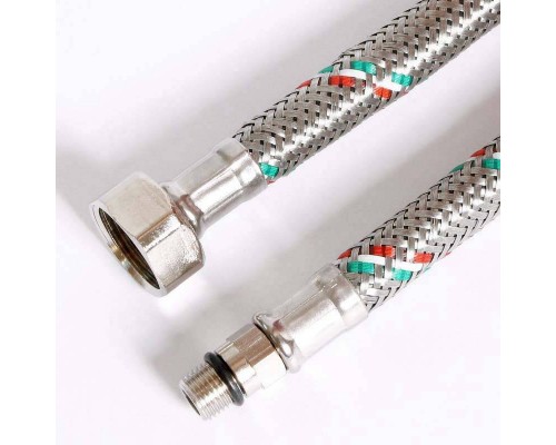 Гибкая подводка для смесителя UNI-FITT М10х1 - 1/2" 50 см оплетка из нержавеющей стали Гибкая подводка для смесителя UNI-FITT М10х1 - 1/2" 50 см оплетка из нержавеющей стали