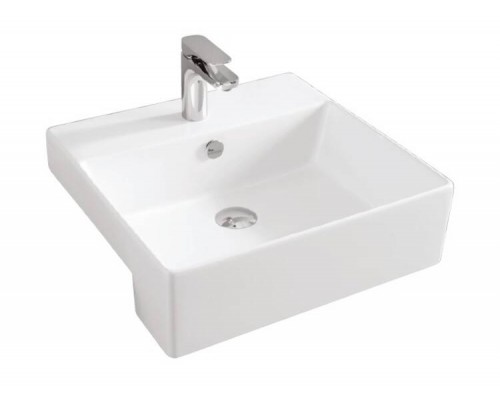 Раковина, Artceram, Quadro, шгв 500-480-160, отверстия для смесителя-1 сквозное, 2 промаркированных, цвет-Glossy White