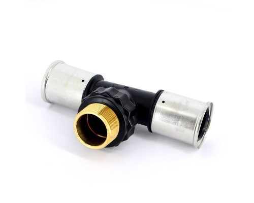 Тройник пресс-Н1/2" PVDF HENCO 50х1"1/2х50