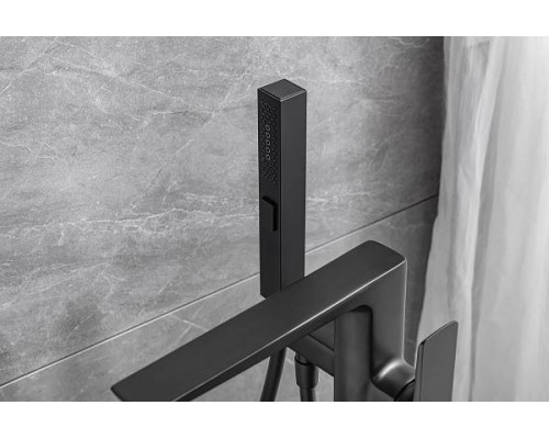 Allen Brau Infinity Смеситель для ванны с душем, цвет: черный матовый 5.21009-31