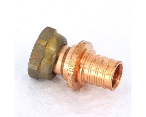 Муфта надвижная Rehau 20х1/2" RX+бронза с накидной гайкой