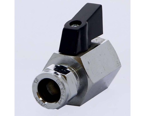 Кран мини обжим-В флажок TIEMME 12x1/2"
