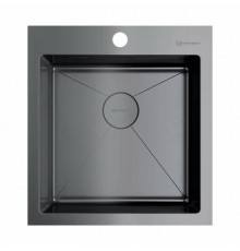 Мойка, OMOIKIRI, Akisame, шгв 460-510-200, отверстия для смесителя-1, цвет-вороненая сталь
