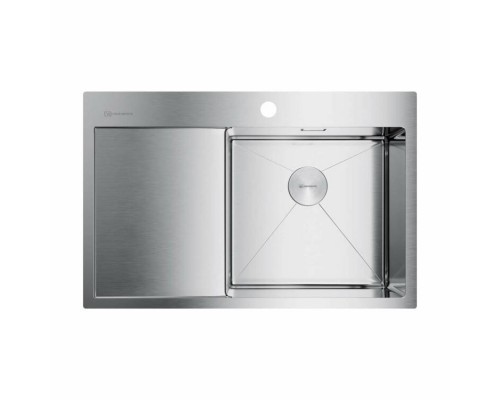 Мойка, OMOIKIRI, Akisame, шгв 780-510-200, отверстия для смесителя-1, чаша справа, цвет-нержавеющая сталь