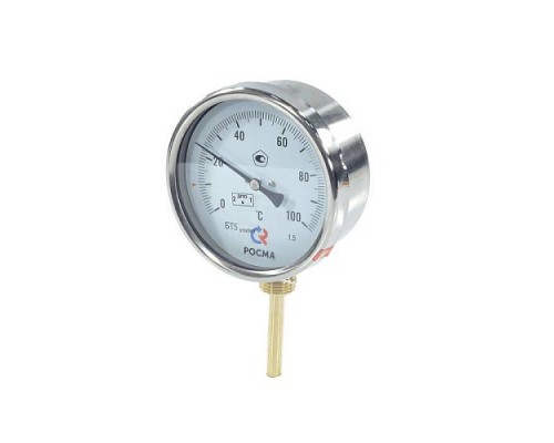Термометр биметалл БТ-52.211 100С Дк100 L=64 G1/2" рад Росма 00000002633