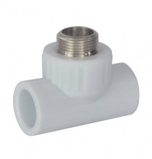 Тройник PP-R бел комб Дн20х1/2" НР РосТурПласт 10753