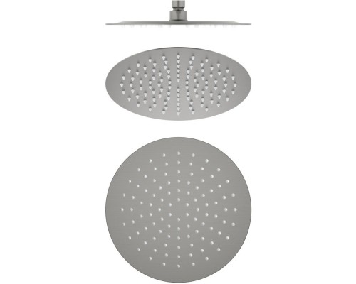 AQ2073BGM круглый верхний душ 2502 мм, оружейная сталь (шлиф. черный хром) AQ2073BGM