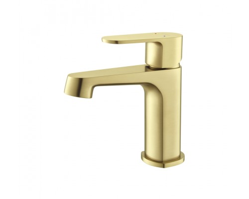 AQ1210BG ОБЕРОН смеситель для раковины 98, без донного клапана, шлиф. золото AQ1210BG