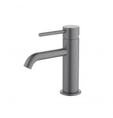 AQ1310BGM ЕВРОПА смеситель для раковины 89, без донного клапана, оружейная сталь (шлиф. черный хром) AQ1310BGM