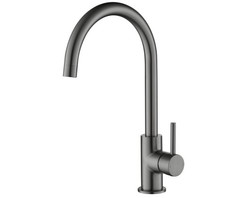 AQ1382BGM ЕВРОПА смеситель для кухни, оружейная сталь (шлиф. черный хром) AQ1382BGM