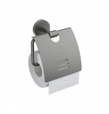 AQ4609BGM БЕТТА бумагодержатель с крышкой, оружейная сталь (шлиф. черный хром) AQ4609BGM