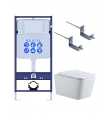SET AQUATEK ЛИБРА N KKI2 (рама AQUATEK Standard INS-0000012+кпереж KKI-0000002+унитаз ЛИБРА New AQ0530N-00 с тонким сиденьем soft-close SET AQUATEK ЛИБРА N KKI2