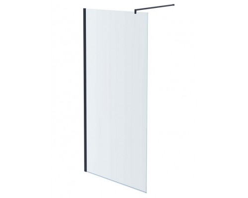 AQ WIW 08020GM Душевая перегородка Walk in с держателем 800x2000 профиль оружейная сталь, стекло прозрачное AQ WIW 08020GM