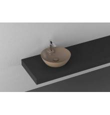 Раковина, ISVEA, SistemaY Soft, шгв 450-450-120, отверстия для смесителя-1, цвет-коричневый матовый