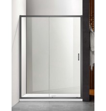 AQ ARI RA 10020GM Душевая дверь двухэлементная, раздвижная1000x2000 профиль оружейная сталь, стекло прозрачное AQ ARI RA 10020GM