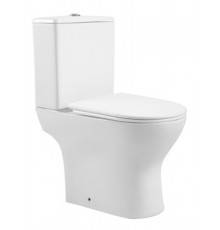 AQ2785T-00 ЛЕОН Унитаз напольный с бачком 595370815, горизонтальный выпуск, тонкое сиденье с механизмом плавного опускания, крепеж, TORNADO AQ2785T-00