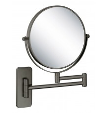 AQ4910BGM зеркало косметическое настенное 3х, оружейная сталь (шлиф. черный хром) AQ4910BGM