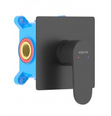 AQ1266MB ОБЕРОН смеситель для душа 1 режим (внешняя и скрытая часть), матовый черный AQ1266MB