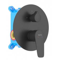 AQ1146MB БЕТТА смеситель для ванны 2 режима (внешняя и скрытая часть), матовый черный AQ1146MB