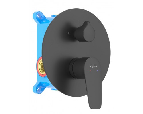 AQ1146MB БЕТТА смеситель для ванны 2 режима (внешняя и скрытая часть), матовый черный AQ1146MB