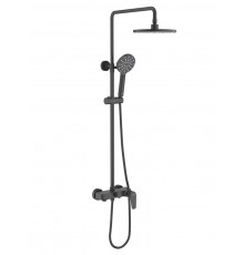 AQ2140MB БЕТТА душевая система (смеситель для ванны) 220мм, матовый черный AQ2140MB