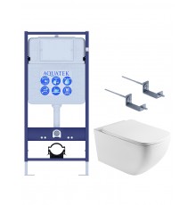 SET AQUATEK МЕДЕЯ T (рама AQUATEK Standard INS-0000012 + крепеж KKI-0000002 +унитаз AQ1537T-00 МЕДЕЯ Унитаз подвесной, с тонким сиденьем soft-close) SET AQUATEK МЕДЕЯ T