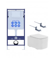 SET AQUATEK КВАДРО T-KKI (рама AQUATEK Standard INS-0000012+крепежа KKI-0000002 +унитаз AQ1515T-00 КВАДРО с тонким сиденьем soft-close) SET AQUATEK КВАДРО T-KKI