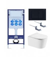 SET AQUATEK ОБЕРОН T-012 4в1 (рама INS-0000017 +крепеж KKI-0000002+ клавиша KDI-0000012+унитаз AQ1365T-00 ОБЕРОН с тонким сиденьем soft-close) SET AQUATEK ОБЕРОН T-012 4в1