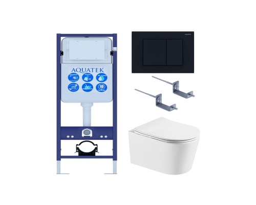 SET AQUATEK ОБЕРОН T-012 4в1 (рама INS-0000017 +крепеж KKI-0000002+ клавиша KDI-0000012+унитаз AQ1365T-00 ОБЕРОН с тонким сиденьем soft-close) SET AQUATEK ОБЕРОН T-012 4в1