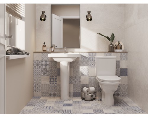 1P4053S0000BF Унитаз-компакт Визит белый, сидение полипропилен (арт.188053S0020B0), кос вып 1.P405.3.S00.00B.F