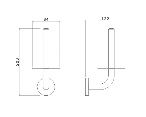 AQ4207BG ОБЕРОН бумагодержатель для запасного рулона, шлиф. золото AQ4207BG