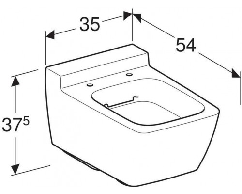 500.500.01.1 Geberit Xeno² Унитаз подвесной безободковый Rimfree® 500.500.01.1