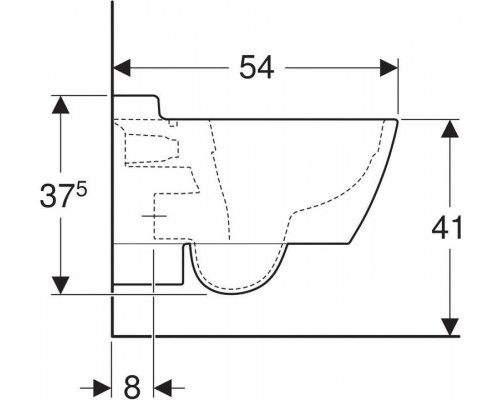 500.500.01.1 Geberit Xeno² Унитаз подвесной безободковый Rimfree® 500.500.01.1