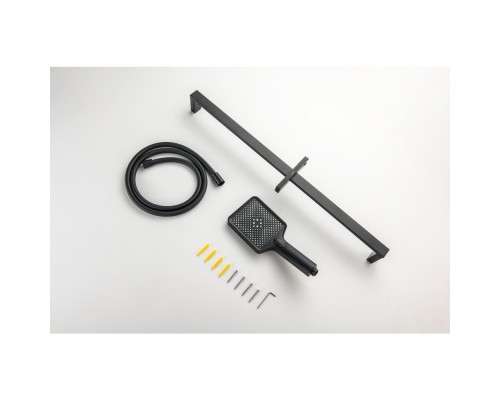 AQ2019MB ЛИБРА душевой гарнитур 3jet 68 см, матовый черный AQ2019MB