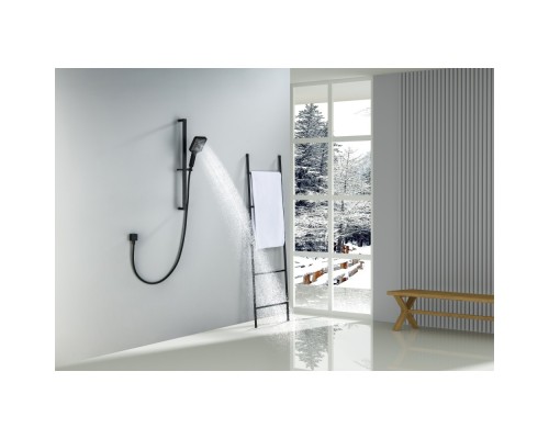 AQ2019MB ЛИБРА душевой гарнитур 3jet 68 см, матовый черный AQ2019MB