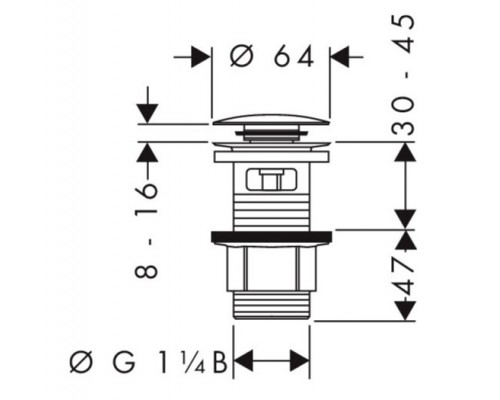 71252000 Logis Fine смеситель для раковины 110, push open 71252000